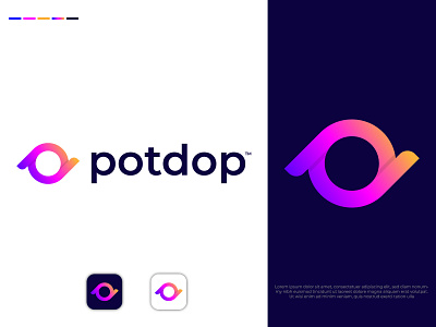 P+D Letter , Modern App Logo Design
