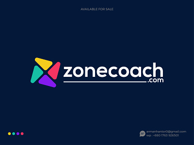 Z Letter Logo for Zonecoach app logo brand identity branding business logo coaching logo colorful z logo company logo corporate identity ecommerce logo graphic design logo logo design modern logo software logo startup logo website logo z z letter logo zone logo zonecoach