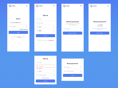 Auth forms form mobile app auth authentication authori authorization figma interface login mobile password screens signup small screen ui username ux