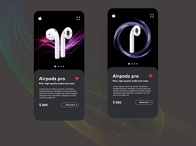 Apple Airpod adobe xd adobexd animation app branding design illustrator logo ui ux vector website