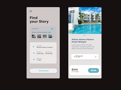 Hotel App adobe xd adobexd animation apple design logo ui ux vector web