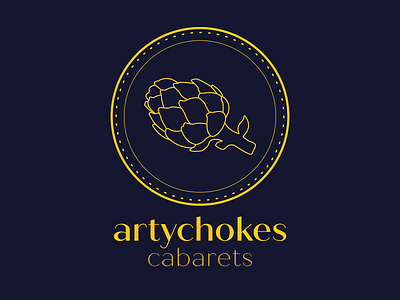 Artychokes Cabarets Logo Design branding design flat icon identity logo logo type vector