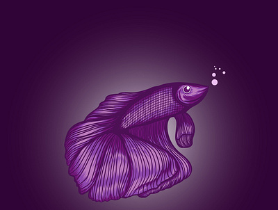 betta fish betta fish design ilustration logo vector