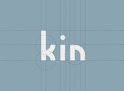 kin logo clean grid logo mimimal minimalistic outline round straight