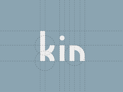 kin logo clean grid logo mimimal minimalistic outline round straight