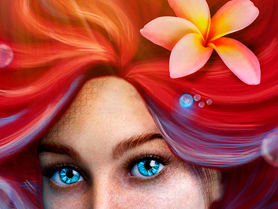 Ariel ariel art digitalart disney drawing girl mermaid photoshop xo xseniyaze