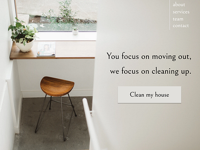 Design 12: Moving out cleaning 30daychallenge 30daysofwebdesign dailydesignchallenge design feedback feedbackplease webdesign