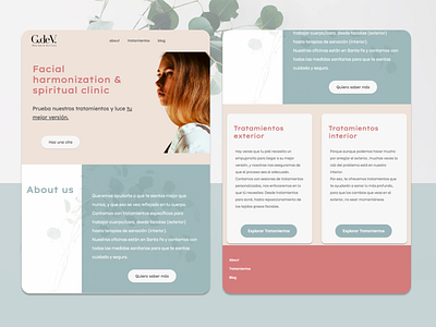 Facial Harmonization & Spiritual Clinic landing page landing design landingpage ui webdesign wellness