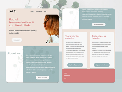 Facial Harmonization & Spiritual Clinic landing page