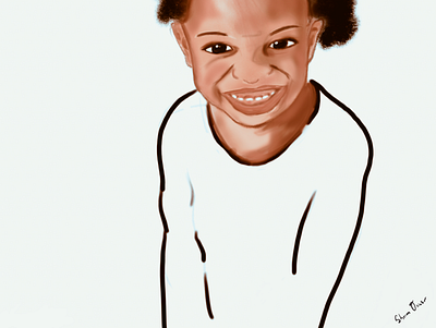 Pure Joy digital digital painting digitalart drawing illustration portrait poster procreate toddler