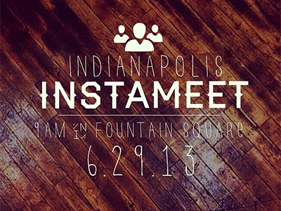 Instameet Invitation #iPhoneOnly design indy instagram iphone photo photography texture typography