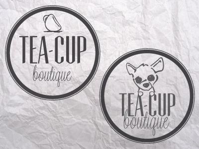 Tea-Cup Boutique boutique cup dog fancy logo tea