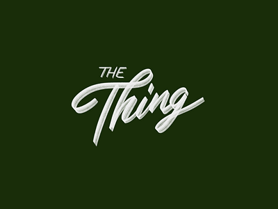 The Thing apple apple pencil hand lettering ipad pro lettering type typography