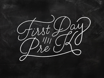 First Day Pre K apple pencil family father hand lettering ipad pro lettering school son