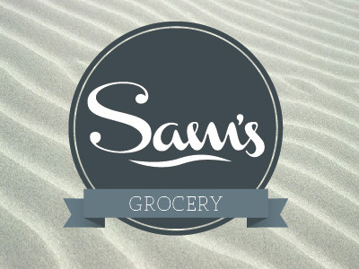 Sam's Grocery Logo arabia banner circle design grocery logo saudi store type