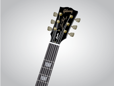 Gibson_LesPaul White 2 esh gibson gradient guitar illustration les mesh music paul vector white