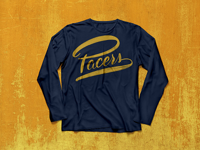 Pacers Longsleeve basketball design hand lettering hoosier indiana lettering nba pacers shirt
