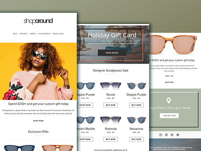 Mailchimp Template Design Eye Shop design email template design mailchimp