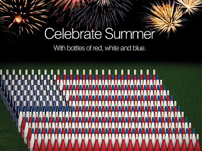 RELAX Wines POS Case Card beverage fireworks fourth of july pos poster summer wine