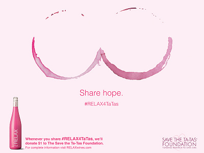 RELAX Wines Breast Cancer Campaign Concept