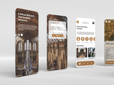 Virtual Museum Application app design graphic design museum online shop ui