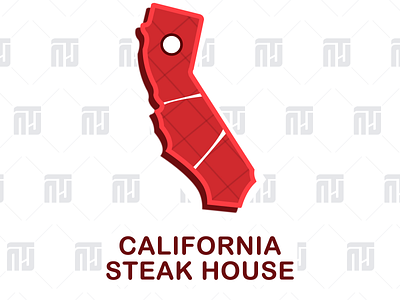Original California Steak House Logo Design branding graphic design logo restaurant steak