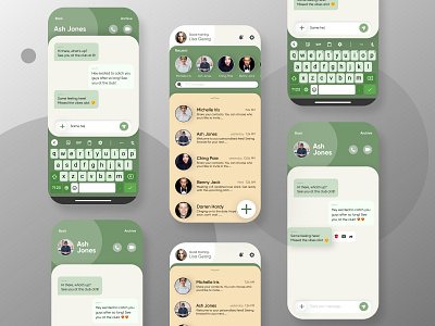 Text Messaging App UI app branding chat app design inbox message app minimal mobile text ui ux