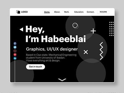 Porfolio Landing Page app branding design illustration ui ux web