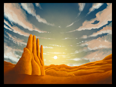 Hand of the Desert atacama digital art drawing hand of the desert illustration mano de atacama