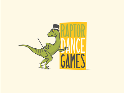 Raptor Dance Games Logo branding illustration logo vector