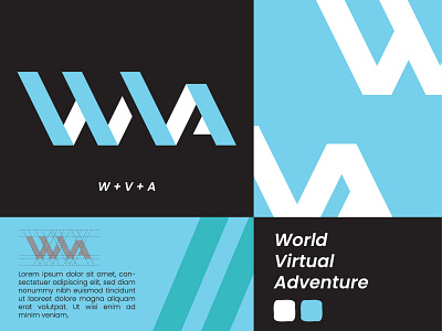 WVA Logo branding design icon illustration letter logo lettermark logo logotype ui vector