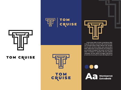 Tom Cruise - Logo actor branding design graphic design icon illustration letter logo lettermark logo logotype tom ui vector