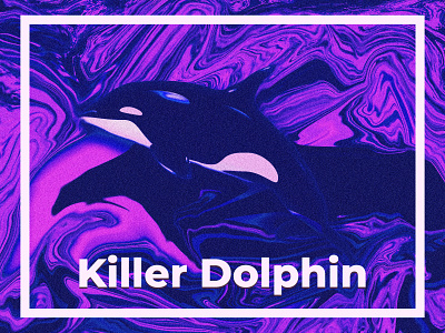 Killer Dolphin art design graphic design illustration liquify logo poster typography vector