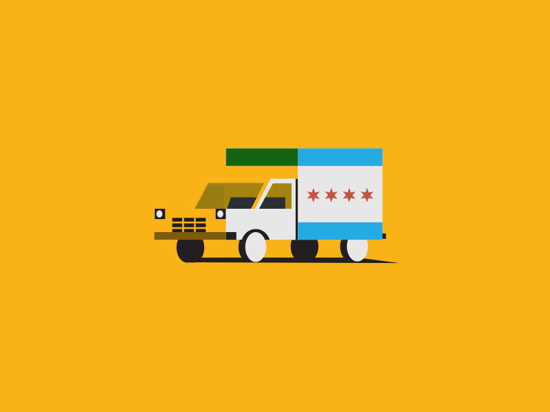 Chicago geometric truck stars chicago illustration vector