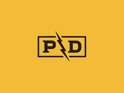 PD mark bolt box lightning logo mark