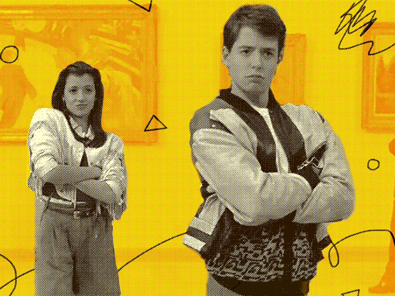 Ferris Bueller's Day Off triangle pattern squiggle yellow texture line film halftone movie