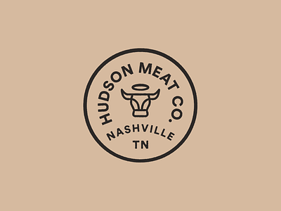 Hudson Meat Co. badge badge logo branding design icon logo mark texture