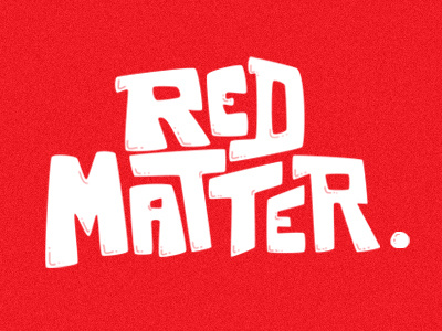 Red Matter hand lettering logo red