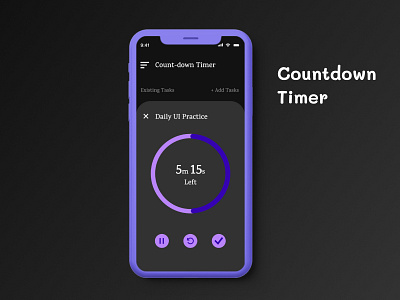 Count-Down Timer UI Design appdesign dailyui design figma illustration timerui ui uidesign uiux ux webdesign