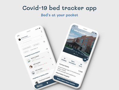 Covid-19 bed tracker app covid19 covid19bed dailyui design figma ui uiux ux webdesign