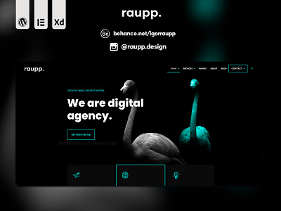 Digital Adency - Website UI Project adobe xd digital agency elementor pro site ui ui design uiux web design webdesign webflow website wordpress