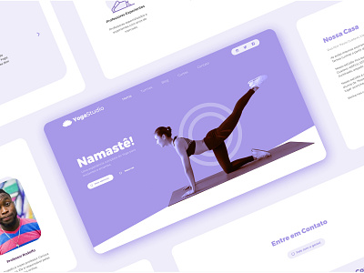 Concept UI Design for a Yoga Studio WebSite. adobe xd elementor pro ui ui design uiux web design wordpress yoga yoga studio yoga website