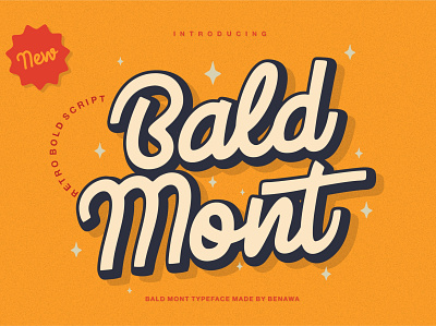 Bald Mont - Retro Bold Script font retro script typeface vintage