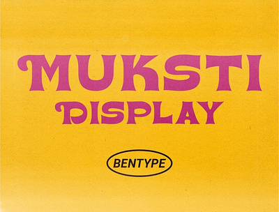 MUKSTI - Display font 70s retro 80s retro display font sans serif vintage