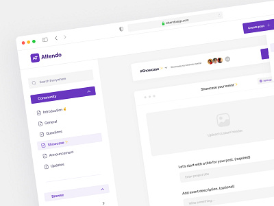 Attendo – Community UI community graphic design interaction design ios productdesign saas ui uiux ux website