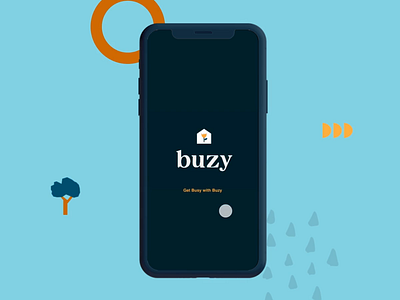 Buzy App animation mobile mobile app