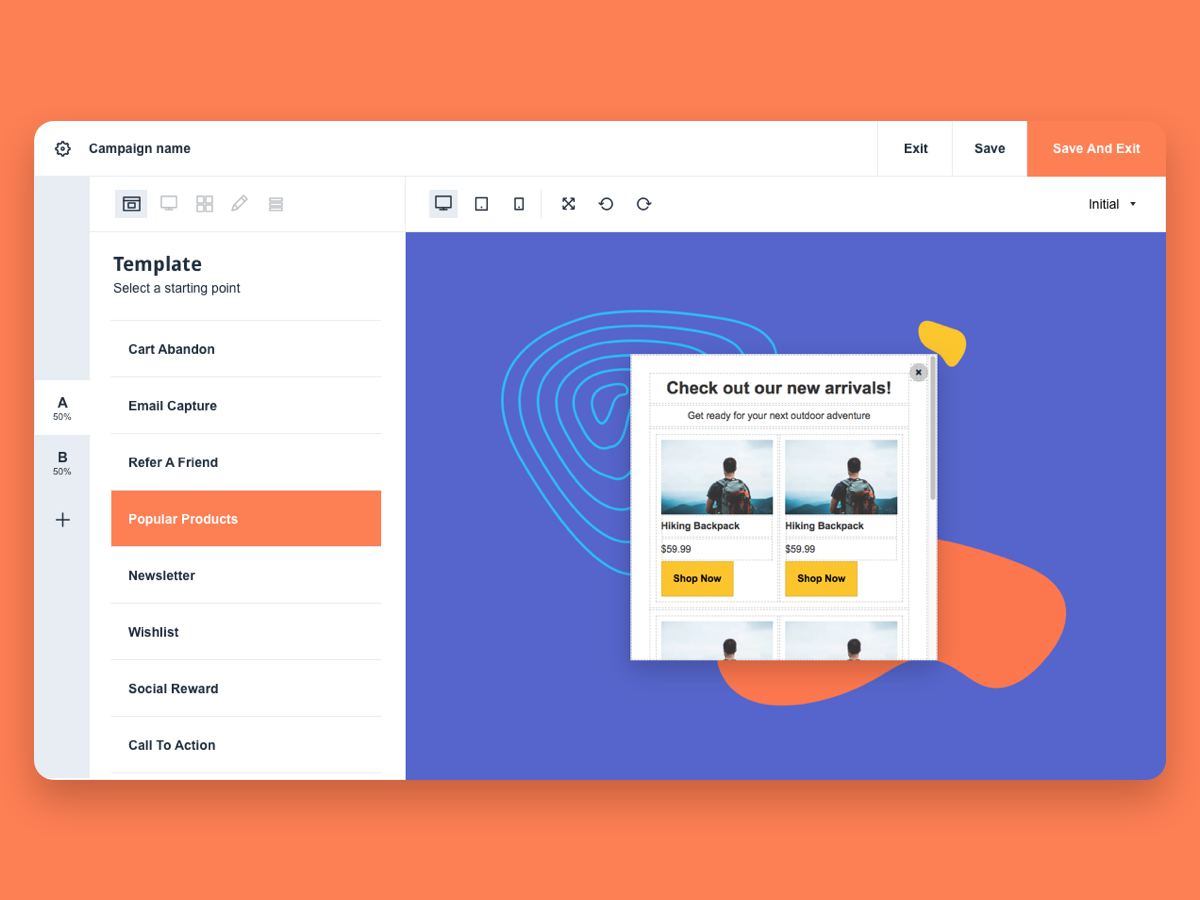 Campaign Builder by David Shackelford on Dribbble