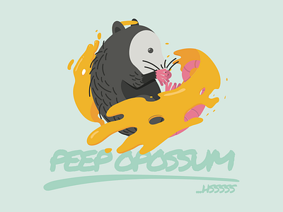 Peep Opossum illustration