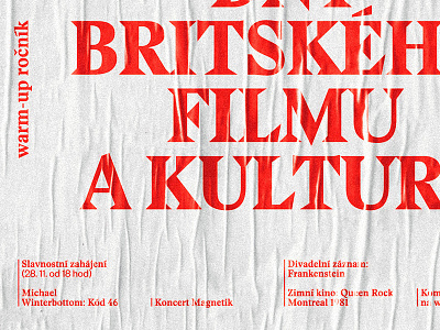 UK/UH british festival film poster sci fi stanley wet