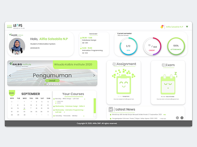 Redesign Learning Port System design green information system school app school website ui uidesign uidesigner uiux uiuxcasestudy uiwebdesign uiwebsite uixdesign ux uxdesign web webdesign website website design white